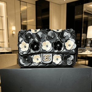 Chanel Camellia Flower Quilted Flap Bag – Black Multi