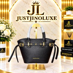 Black Buckle Tote Bag