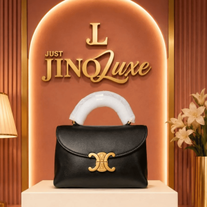 Black Elegant Structured Top-Handle Handbag
