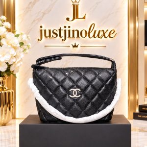 Black Quilted Luxury Shoulder Handbag