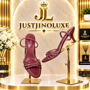 Bordeaux Knot Strappy Stiletto Sandals
