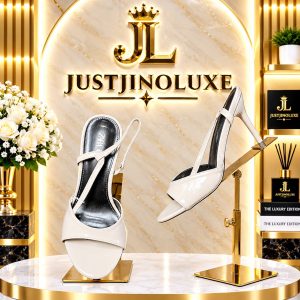 Celestine Pearl Patent Slingback Heels