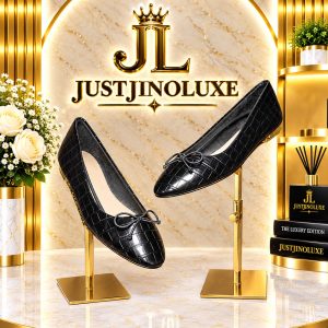 Croc Bow Ballet Flats