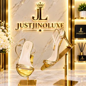 Golden Strappy Stilettos