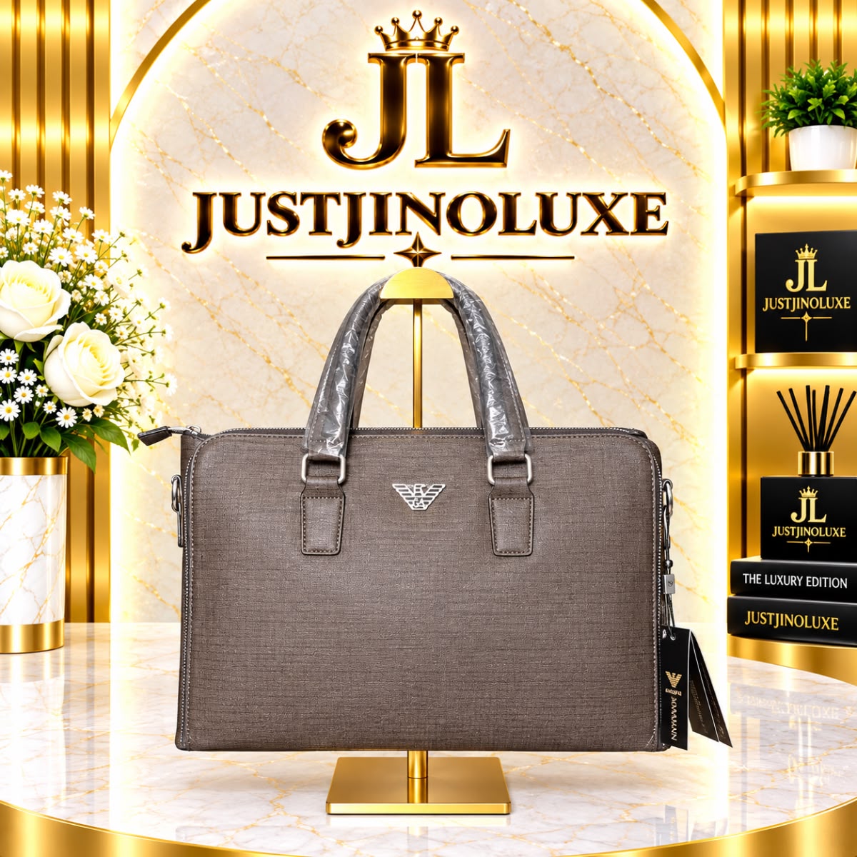 Graphite Structured Briefcase