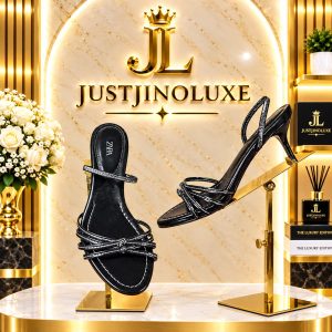 Midnight Knot Strappy Stiletto Sandals