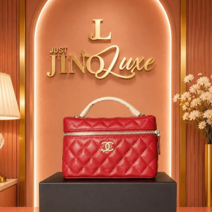 Quilted Red Luxury Cosmetic & Handbag