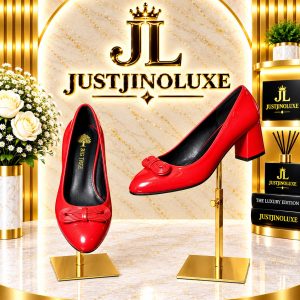 Ruby Bow Block Pumps