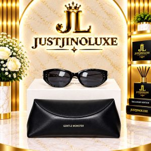 Sleek Black Oval Sunglasses