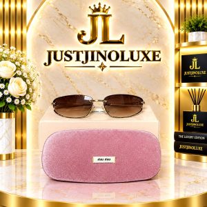 Slim Gold Rimless Sunglasses